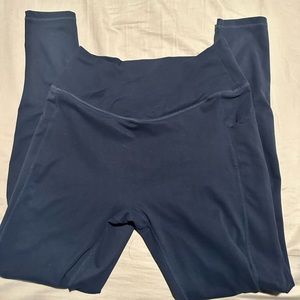 Curves N Combatboots Navy Blue Butter Soft Leggings Size Medium